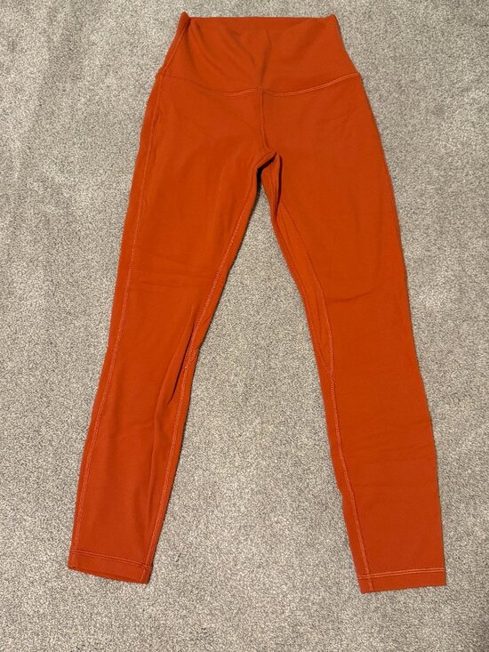 lululemon athletica Pants - Lululemon High Rise Align 25" Orange Leggings
